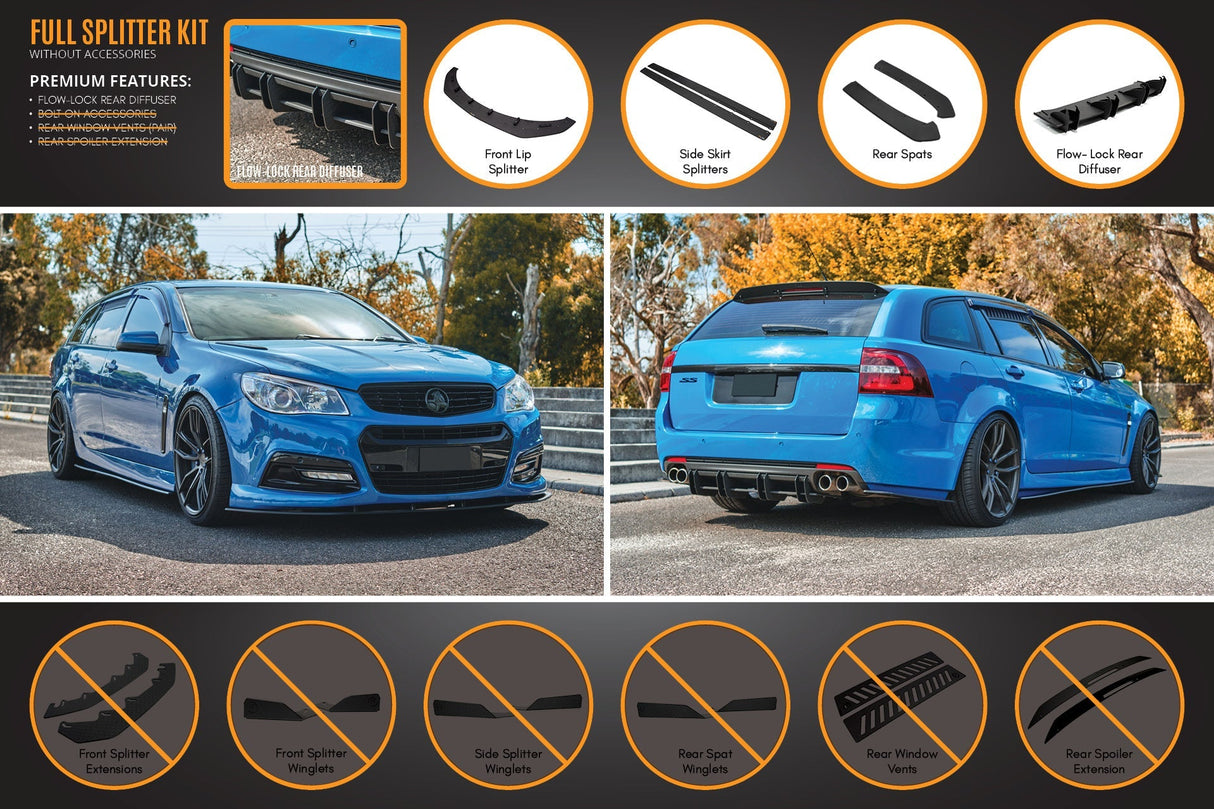 VF Commodore S1 Wagon Full Lip Splitter Set - ModsDirect