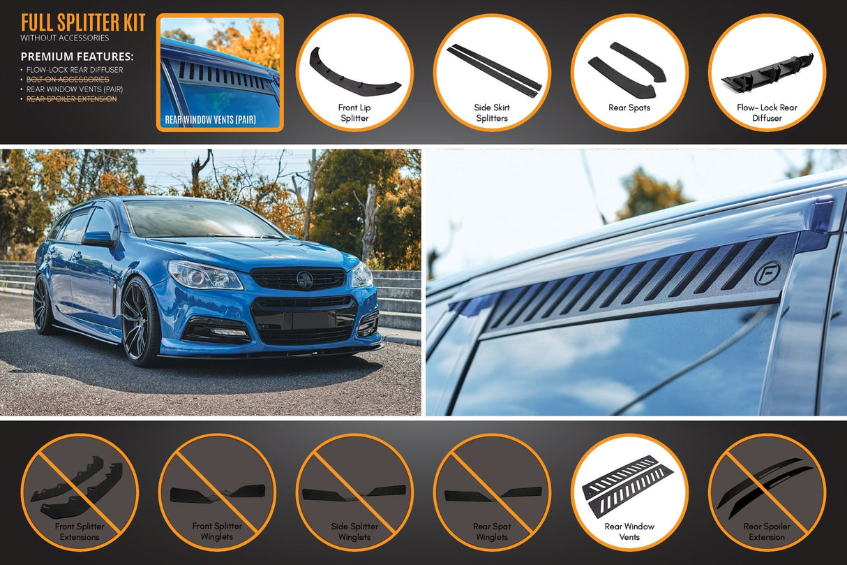 VF Commodore S1 Wagon Full Lip Splitter Set - ModsDirect