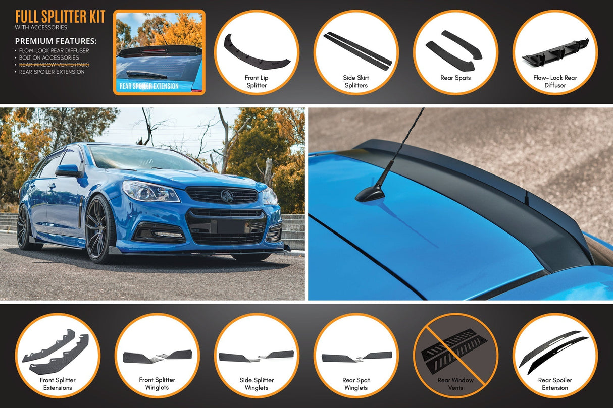 VF Commodore S1 Wagon Full Lip Splitter Set - ModsDirect