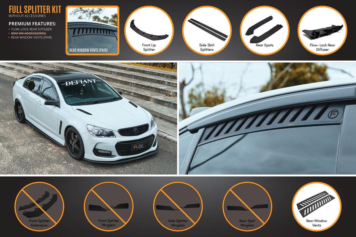 VF Commodore S2 Sedan Full Lip Splitter Set - ModsDirect
