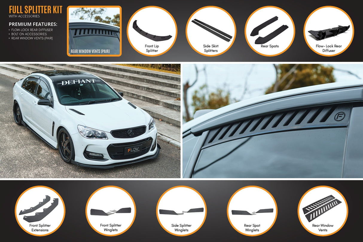 VF Commodore S2 Sedan Full Lip Splitter Set - ModsDirect
