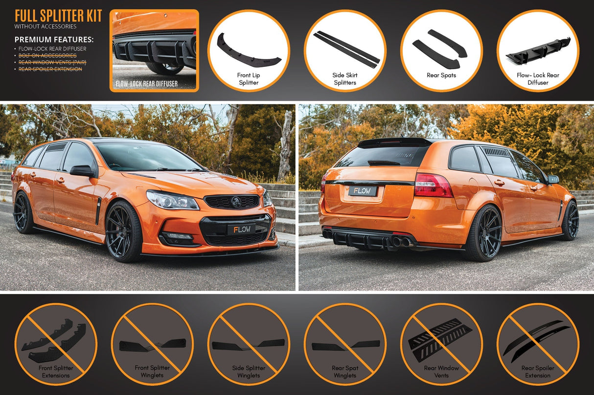 VF Commodore S2 Wagon Full Lip Splitter Set - ModsDirect