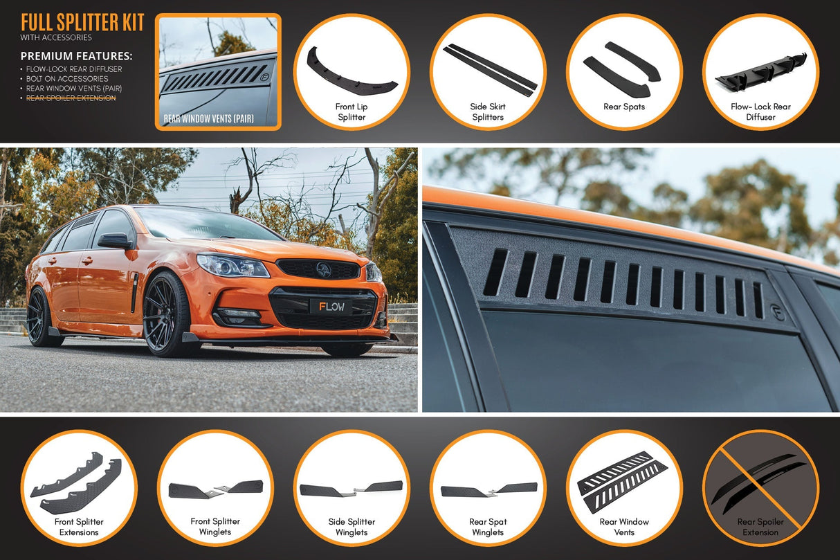 VF Commodore S2 Wagon Full Lip Splitter Set - ModsDirect