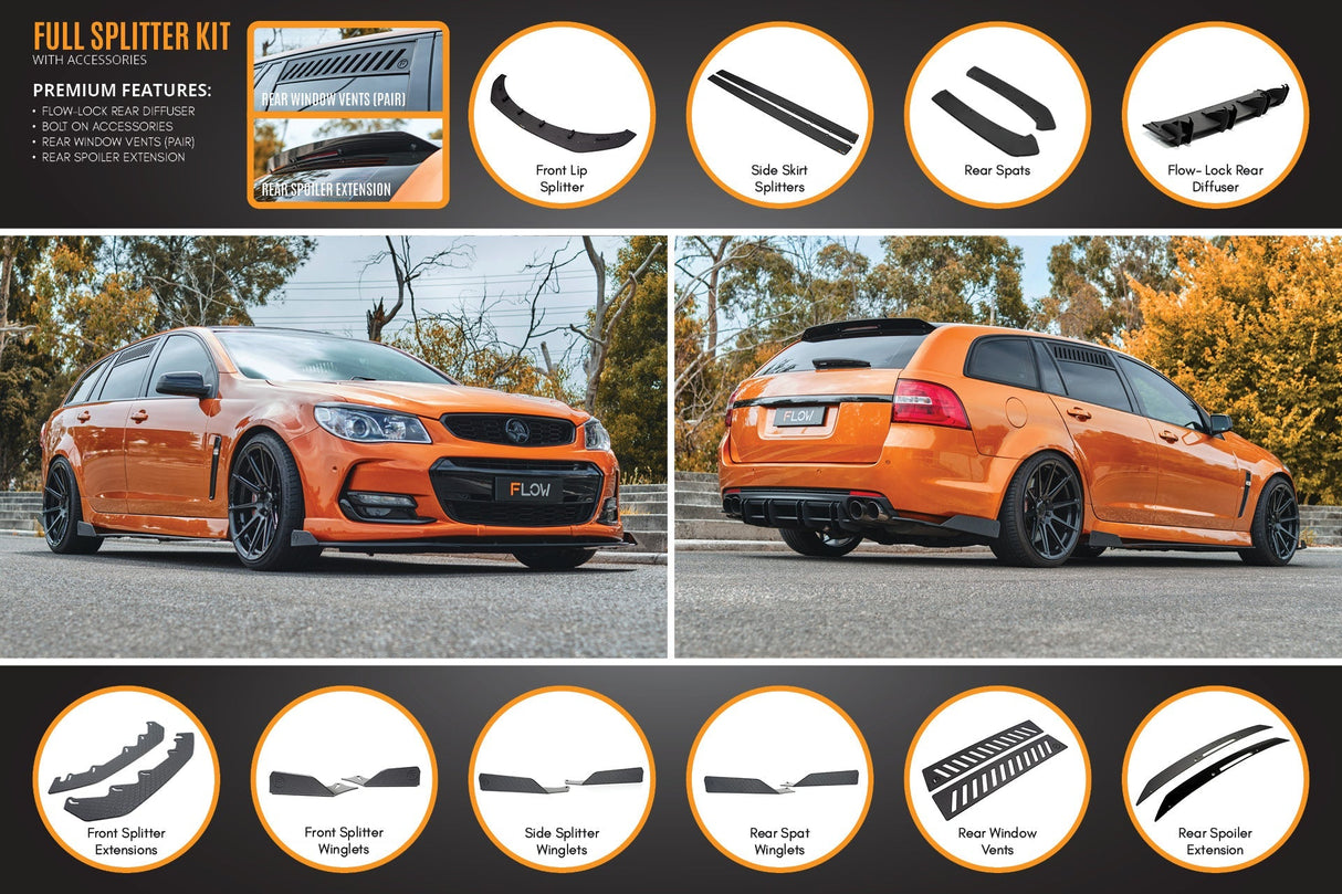 VF Commodore S2 Wagon Full Lip Splitter Set - ModsDirect