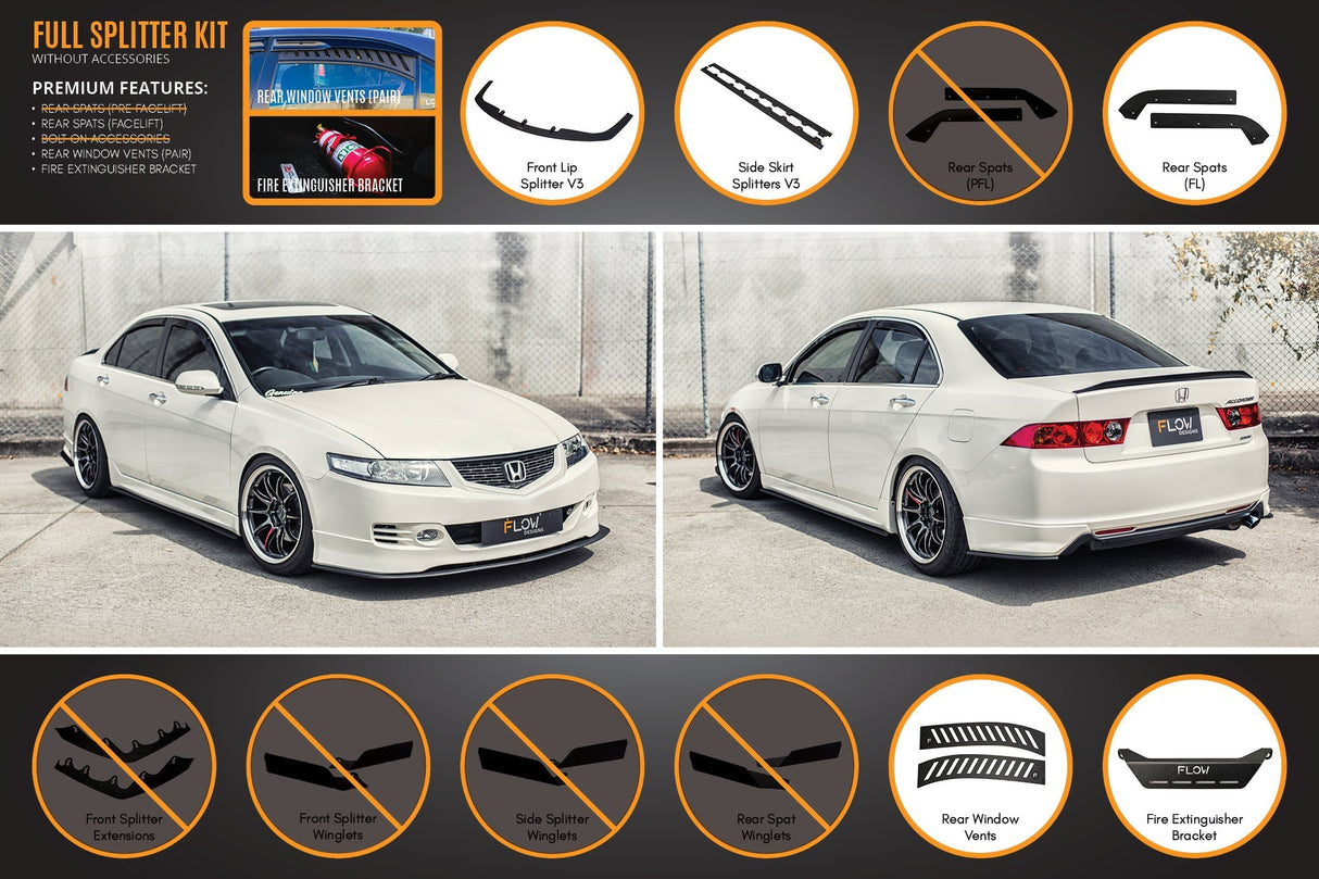 Honda Accord Euro FACELIFT CL7/CL9 Full Lip Splitter Set - ModsDirect