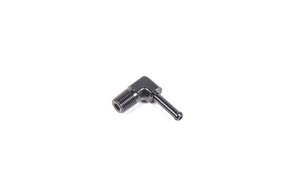 Radium 1/8" NPT Male to 3/16" Barb 90 Degree (4.8mm)