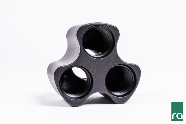 Radium Distribution Block 3 x 8AN ORB to 1 x 10AN ORB w/Fittings