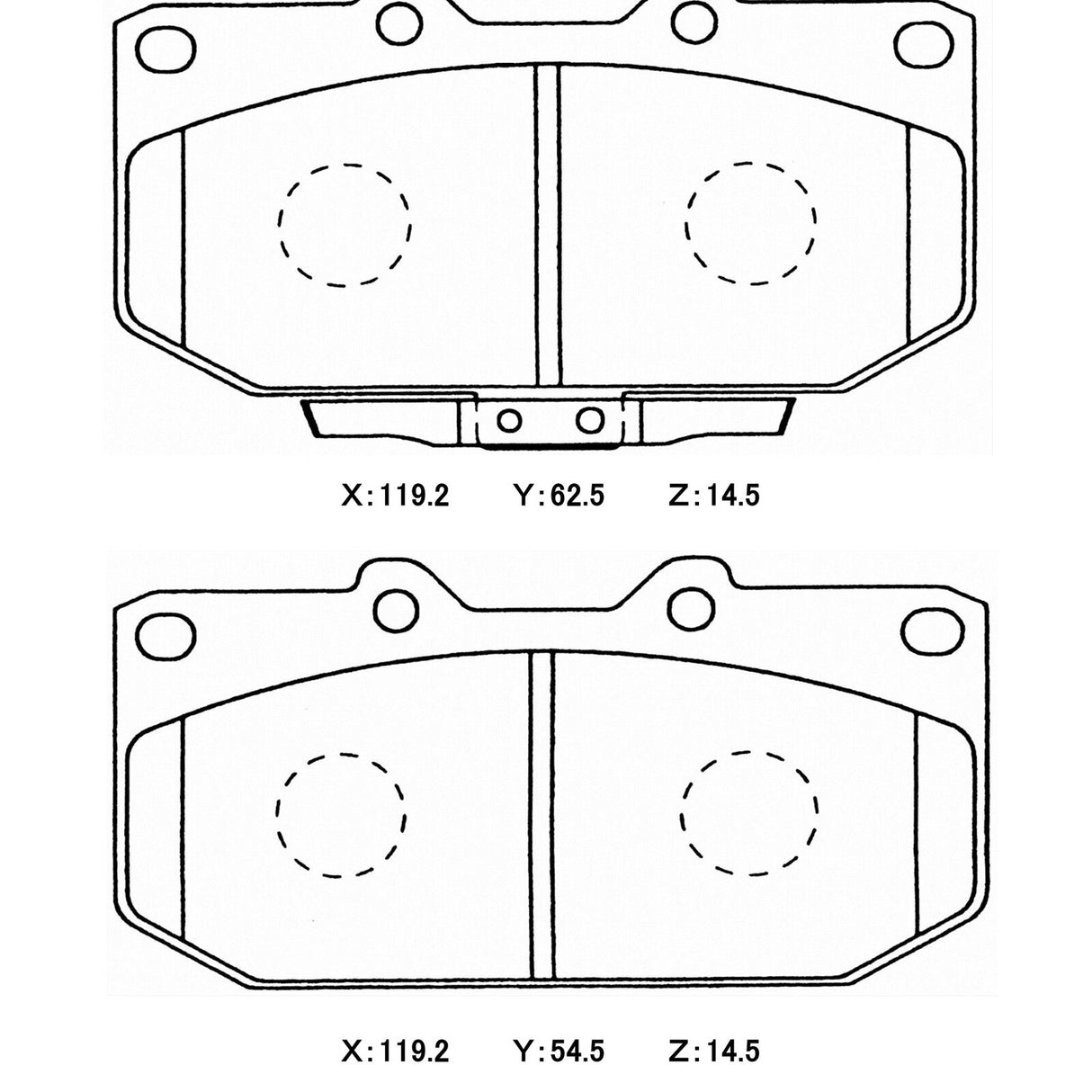 MSB Brake Pad Shim for Nissan/Subaru Sumitomo 4-pot front caliper - ModsDirect