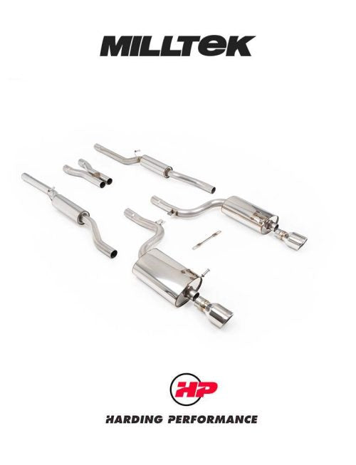 MILLTEK Cat-back – Audi A4 3.0 V6 Quattro B6 - 100mm JET