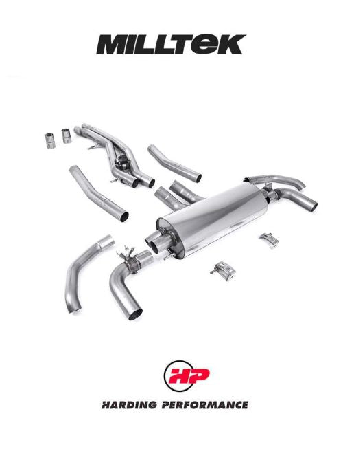 MILLTEK Exhaust SQ7 4.0 V8 TT TFSI Pre Facelift - Front Pipe Back - Resonated