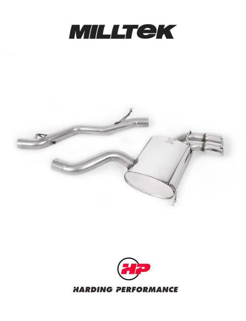 MILLTEK Cat-back – Audi S3 3-Door 8P - Non-resonated (louder) - Polished Tips