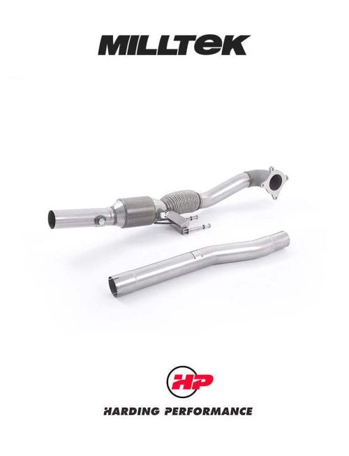 MILLTEK Downpipe – Golf MK6 R/S3 8P - 2.75" Milltek Cat Back - 200cell HJS Catalyst - From Mid 2008 Onwards