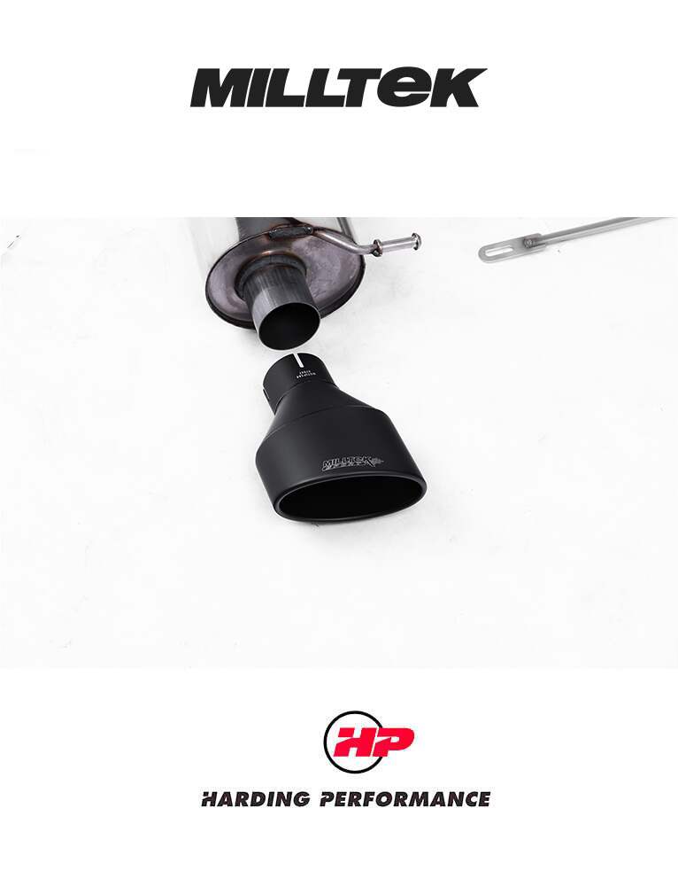 MILLTEK Cat-back – Audi RS6 C5 - Resonated (quieter) - Black Oval Tips