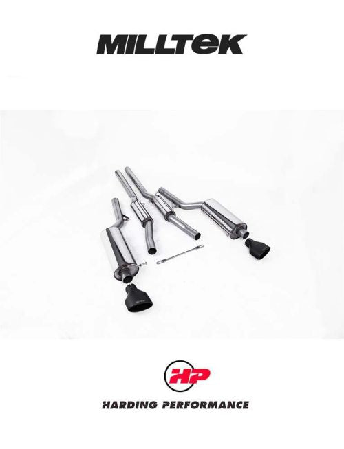 MILLTEK Cat-back – Audi RS6 C5 - Resonated (quieter) - Black Oval Tips