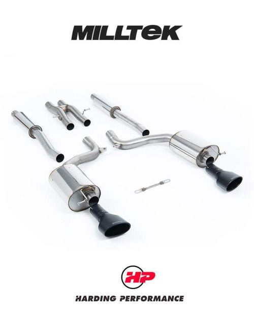 MILLTEK Cat-back – Audi RS6 C6 - Resonated - Ceramic-coated Black Satin Dual-Oval