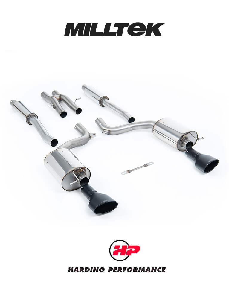 MILLTEK Cat-back – Audi RS6 C6 - Non-resonated - Ceramic-coated Black Satin Dual-Oval