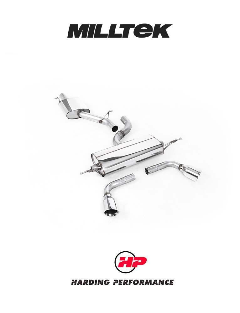 MILLTEK Cat Back Audi TT Mk2 3.2 Quattro Dual - Resonated
