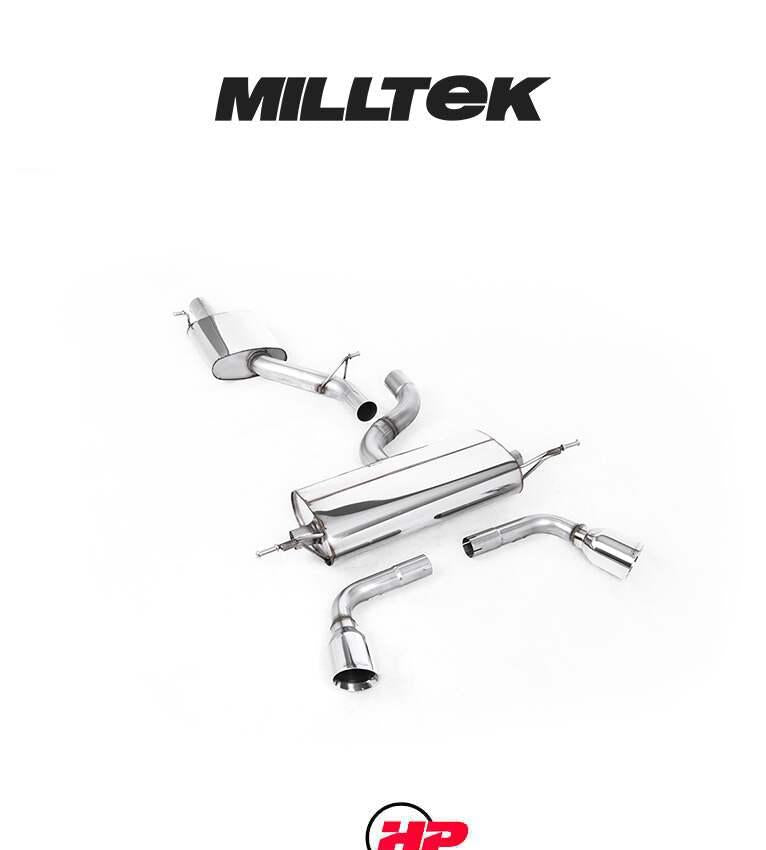 MILLTEK Cat Back Audi TT Mk2 3.2 Quattro Dual - Non-resonated / Race