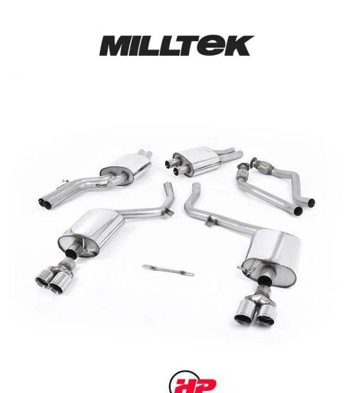 MILLTEK Cat Back Audi S5 3.0 TFSI Quattro S Tronic B8 Version Quad - EC-approved - Quad - Polished