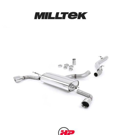 MILLTEK Cat Back Audi TT Mk2 3.2 Quattro Dual Outlet - Non-resonated / Race