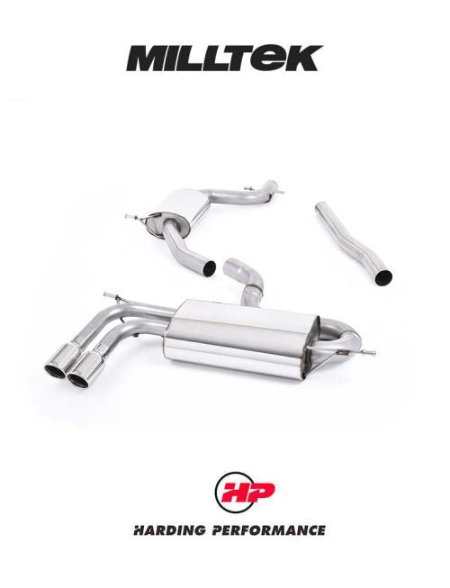 MILLTEK Cat-back – Audi A3 1.8 TSI 2WD 3-Door - Resonated (quieter)