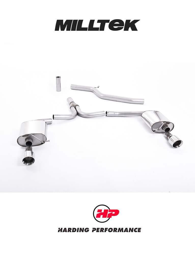 MILLTEK Cat Back Audi A4 3.0 TDI B8 Quattro Dual Outlet - SSXAU438 - Cerakote black
