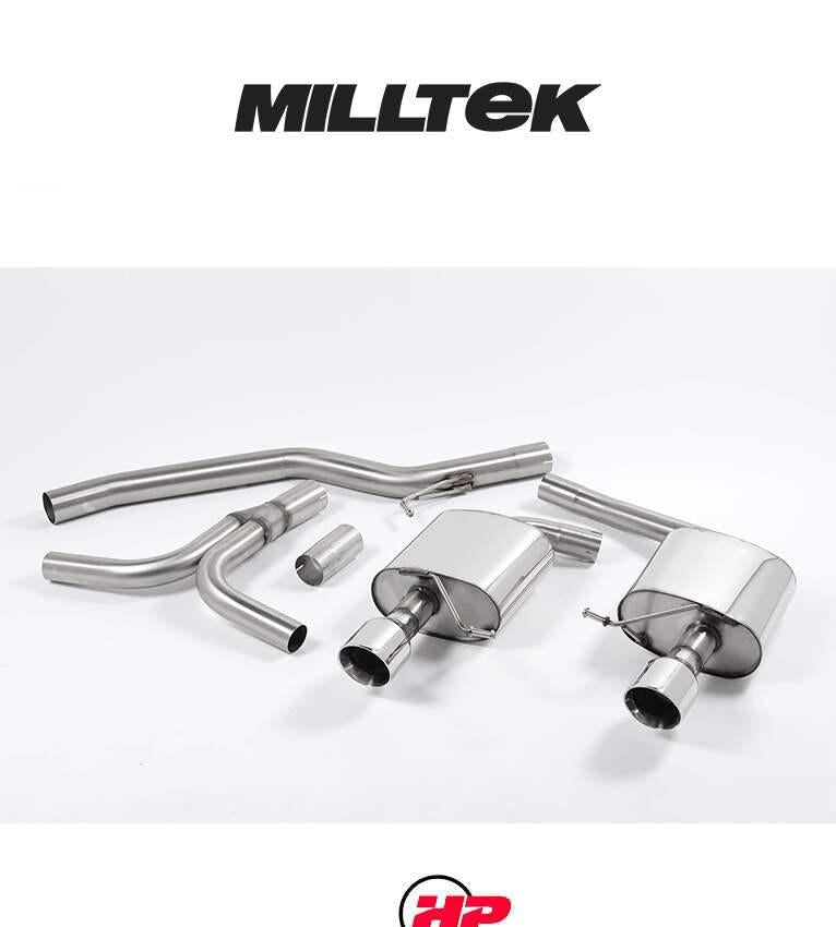 MILLTEK Cat-back – Audi A5 3.0 TDI DPF Quattro Cabriolet & Coupe, Dual Outlet - SSXAU440 - Cerakote black