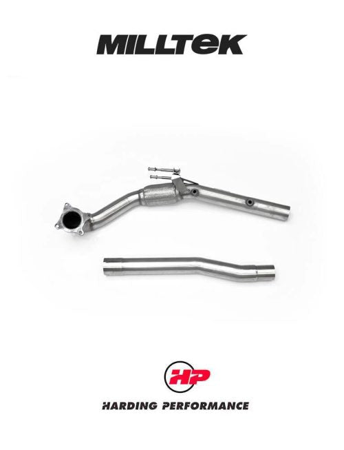MILLTEK Downpipe – Golf MK6 R/S3 8P - 2.75" Milltek Cat Back - De-cat - Up To Mid 2008