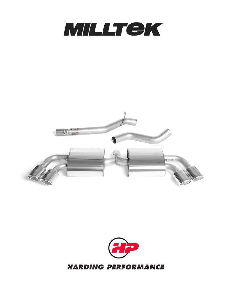 MILLTEK Cat Back Audi TT Mk2 TTS Quattro - Non-resonated / Race
