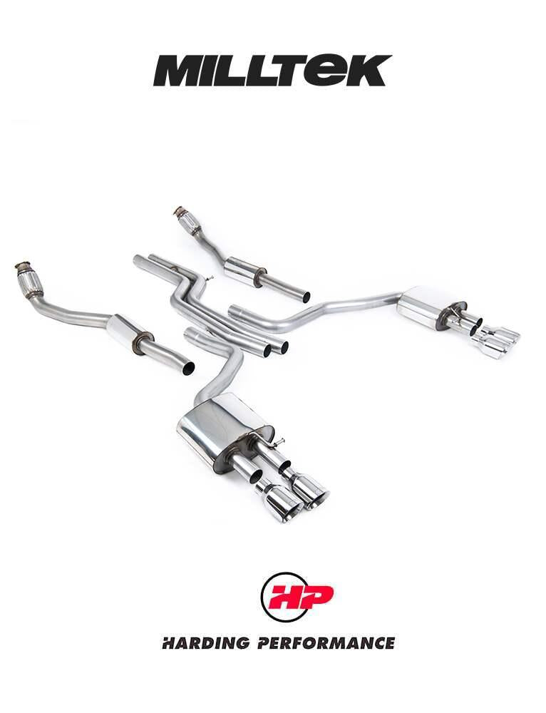 MILLTEK Cat-back – Audi S6 4.0 TFSI C7 - Resonated - Standard - Polished