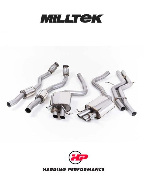 MILLTEK Cat-back – Audi RS4 B8 4.2 FSI quattro Avant - US-Spec (loudest)