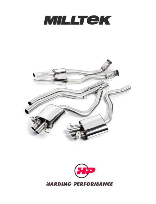 MILLTEK Cat-back – Audi RS4 B8 4.2 FSI quattro Avant - Non-resonated (louder)