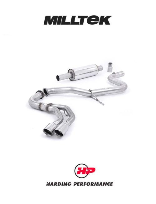 MILLTEK Cat-back – Audi A3 Sportback 2.0 TDI MQB 2WD - EC Approved - Polished Tips