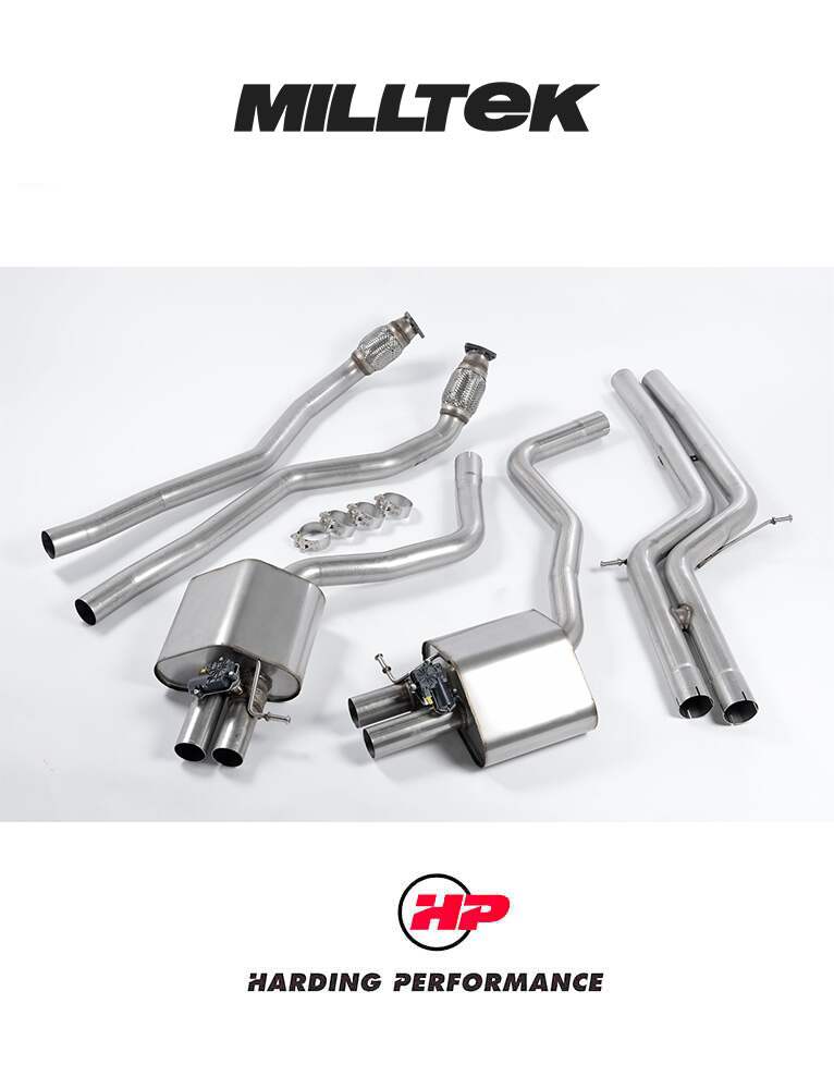MILLTEK Cat-back – Audi RS6/RS7 C7 4.0 TFSI - Non-resonated (louder)