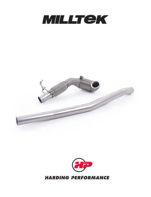 MILLTEK Downpipe – VW Golf MK7/7.5 R/8V S3 - 3" (76.2Mm) - Large Bore Downpipe and Hi-Flow HJS Sports Cat - Milltek Cat Back 3"