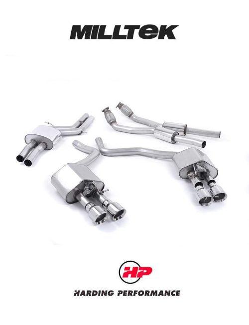 MILLTEK Cat-back – Audi S6 4.0 TFSI C7 - Resonated - ValveSonic - Polished