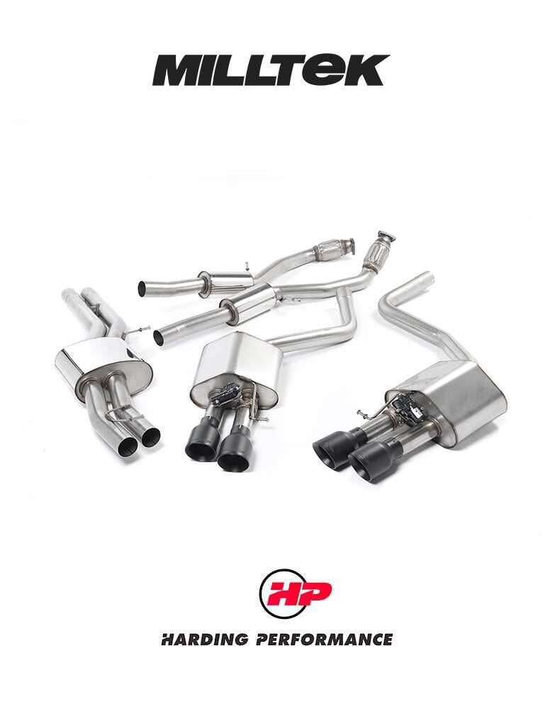 MILLTEK Cat-back – Audi S8 4.0 TFSI Quattro - Non-resonated - Titanium