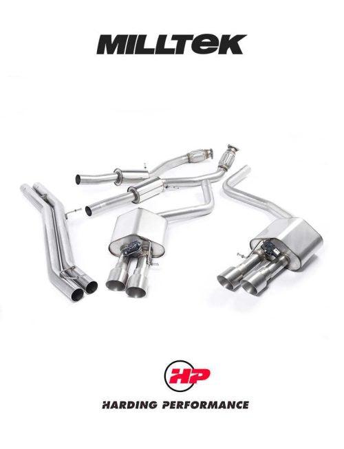 MILLTEK Cat-back – Audi S8 4.0 TFSI Quattro - Resonated - Titanium