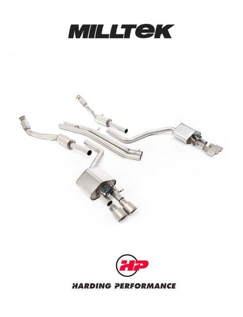 MILLTEK Cat-back – Audi S8 4.0 TFSI Quattro - Non-resonated - Titanium