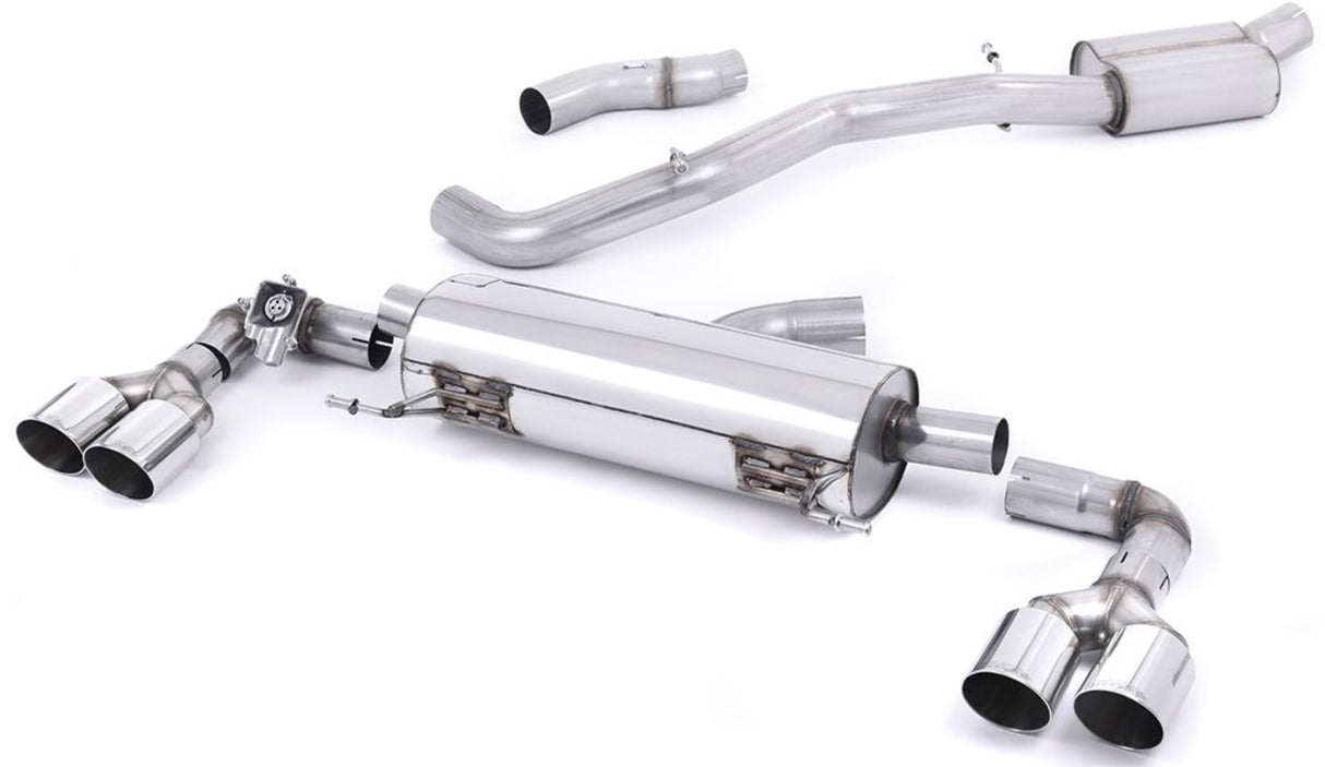 Milltek Sport | Cat-Back (Valved, Res, Round Tips) (Audi S1) - ModsDirect