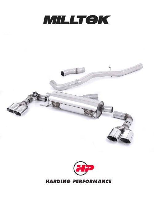 MILLTEK Cat-back – Audi S1 - Non-resonated - Oval - Polished