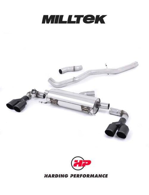 MILLTEK Cat-back – Audi S1 - Non-resonated - Round - Cerakote Black