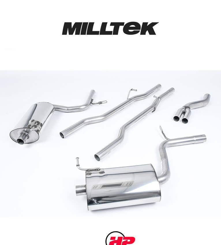 MILLTEK Cat Back Audi A4 2.0 TFSI B7 Quattro Tiptronic Models Only - Non-resonated / Race - SSXAU516
