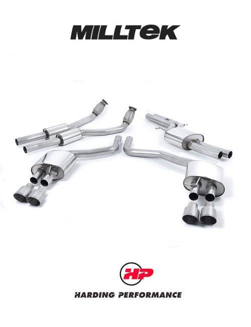 MILLTEK Cat-back – Audi S6 4.0 TFSI C7 - Resonated - Standard - Titanium