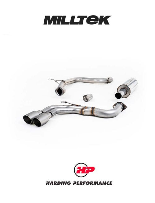 MILLTEK Cat-back – Audi A3 Sportback 2.0 TDI MQB 2WD - EC Approved - Titanium Tips