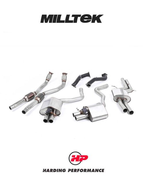 MILLTEK Full System – Audi RS6/RS7 C7 4.0 TFSI - Resonated - 100 Cell Catalysts