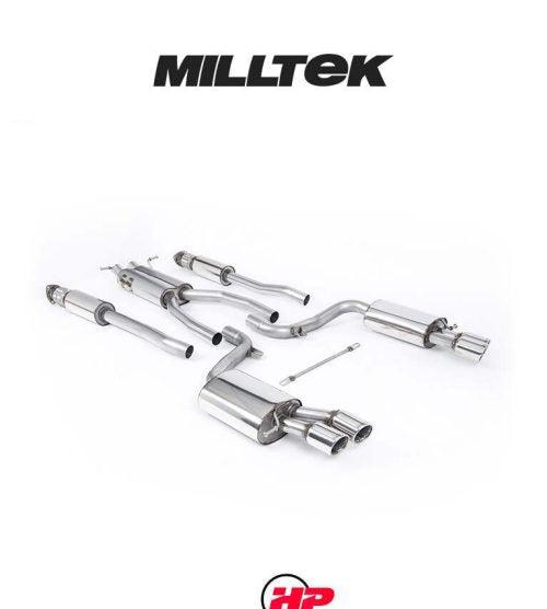 MILLTEK Cat Back Audi S6 5.2 V10 C6 FSI Quattro - Resonated
