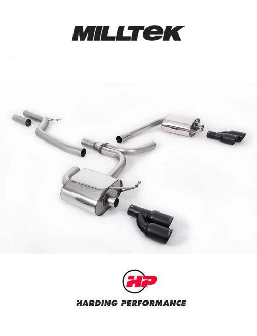 MILLTEK Cat-back – Audi A4 B8 3.0 TDI Quattro Quad-outlet - Cerakote Black