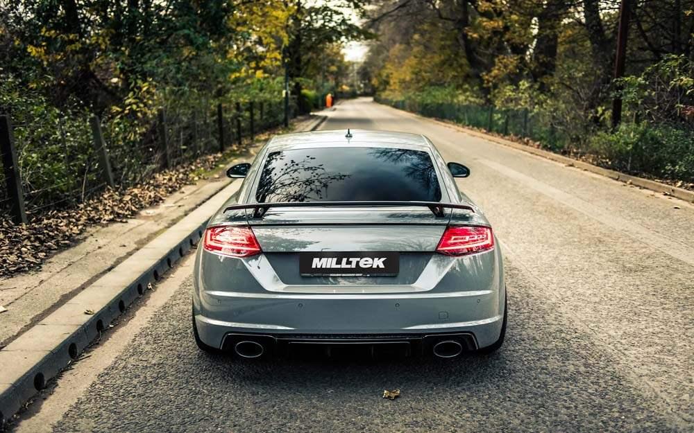 MILLTEK Cat-back – Audi TTRS Mk3, Oval Trims - Non-resonated - Polished