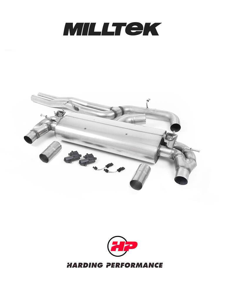 MILLTEK 76mm Cat Back RS3 Sedan (8V MQB – Facelift Only) - Non-Resonated - Burnt Titanium Trims